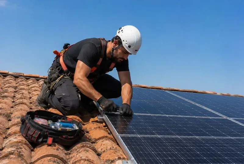 Maintenance et monitoring de panneaux solaires à Benon